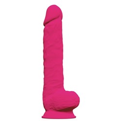 Ярко-розовый фаллоимитатор-гигант Model 1 - 38 см.