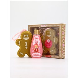 Подарочный набор новогодний: гель для душа и мочалка для тела, аромат сладкий леденец, URAL LAB