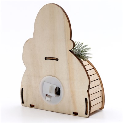 Декор с подсветкой «Дед Мороз», 12×11×2.5 см