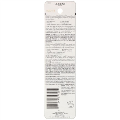 L'Oreal, Водостойкий карандаш для глаз Infallible Pro-Last, оттенок 940 «Коричневый», 1,2 г