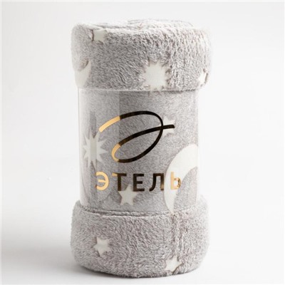 Плед светящийся в темноте «Этель. Луна», 150×200 см, корал-флис