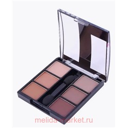 Farres Тени 6-цветов тон 01 коричневые матовые 1008