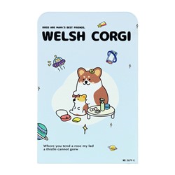 Держатель (ограничитель) подставка для книг, 2 штуки «Собачки» голубые