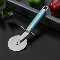 Нож для пиццы и теста Доляна Lagoona, 19 см, нержавеющая сталь, голубой