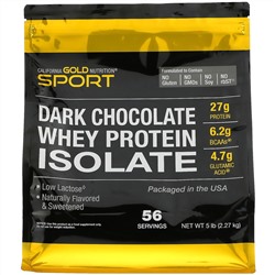 California Gold Nutrition, 100-ный изолят сывороточного протеина со вкусом черного шоколада, 2,27 кг (5 фунтов)