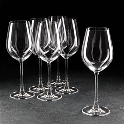 Набор стеклянных бокалов для вина Columba, 500 мл, 6 шт.
