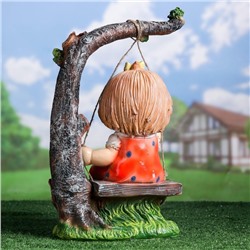 Садовая фигура из полистоуна «Девочка на качелях», 48 см