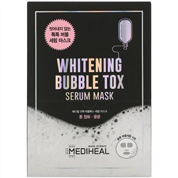 Mediheal, Bubble Tox, осветляющая маска с сывороткой, 10 листов, по 21 мл