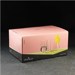 Набор стаканов «Сандра», 380 мл, 6 шт., хрустальное стекло, чёрный