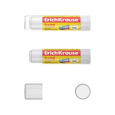 Клей-карандаш  8 гр ПВП (PVP) "ЭКСТРА Кристалл" повышенной прозрачности 10999 ErichKrause