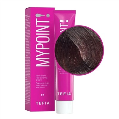 TEFIA Mypoint 5.3 Перманентная крем-краска для волос / Светлый брюнет золотистый, 60 мл 20093