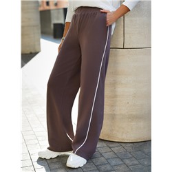 Свободные брюки  из тонкого премиального футера с эластаном