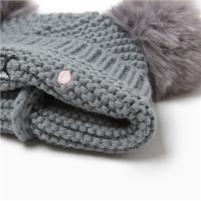 Шапка для малышей «Крошка Я», размер 48-50, серая