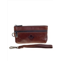 Женский кошелёк  из натуральной кожи, цвет шоколад