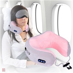 Дорожная массажная подушка для шеи U-shaped massage pillow
