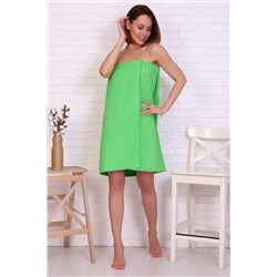 Полотенце для бани и сауны вафельное женское на липучке