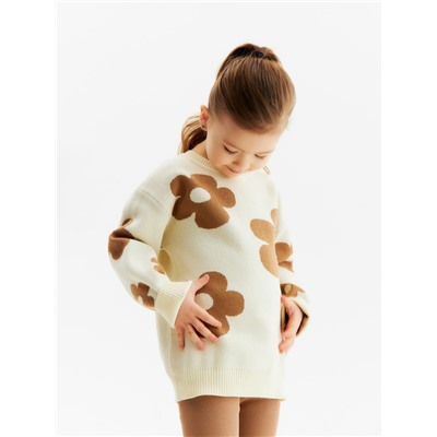 Джемпер детский KAFTAN «Цветы», размер 36 (134-140 см)