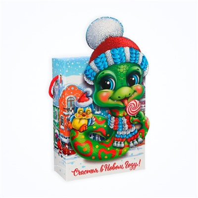 Подарочная новогодняя коробка «Сладкоежка», упаковка, 14×5.5×19 см