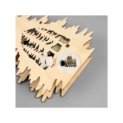 Подвеска световая «Дед Мороз», 13×3×18 см, 6 LED, от батареек, свечение тёплое белое