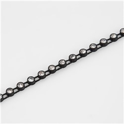 Стразы на нитях, 3 мм, 9±1 м, чёрные