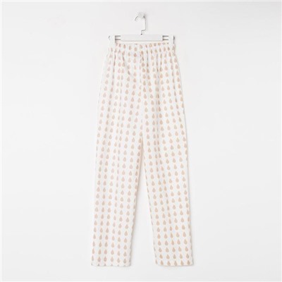 Брюки домашние женские KAFTAN Drops, размер 44-46, белые