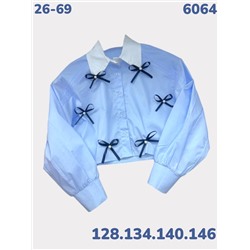 Блузка 6064 голубой