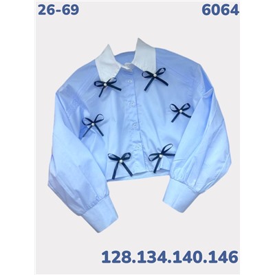 Блузка 6064 голубой