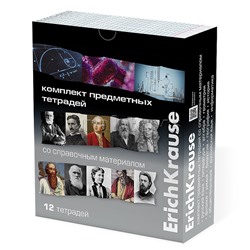 Комплект тетрадей 36 л. клетка/линейка, Timeline, со справочным материалом (обечайка 12 шт.)