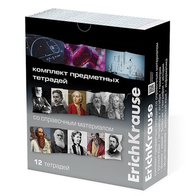 Комплект тетрадей 36 л. клетка/линейка, Timeline, со справочным материалом (обечайка 12 шт.)