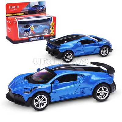 Модель металл свет-звук bugatti divo 14,9 см, (двери) инерция, спойлер