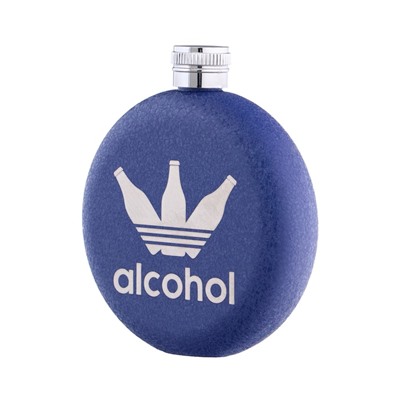 Фляжка Alcohol, нержавеющая сталь, круглая, 150 мл, 5 oz
