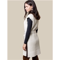 Удлиненный жилет из пряжи с кашемиром