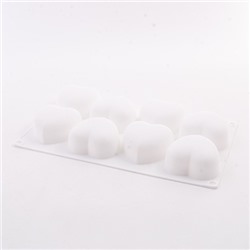 80326-286G Форма Сердце для выпечки кексов, пирожных, конфет, муссов силикон (х120).