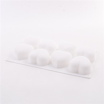 80326-286G Форма Сердце для выпечки кексов, пирожных, конфет, муссов силикон (х120).