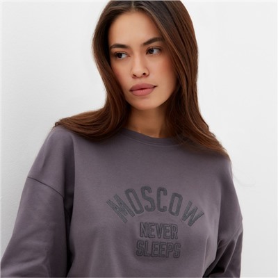 Футболка женская MIST Moscow размер 48-50, серая