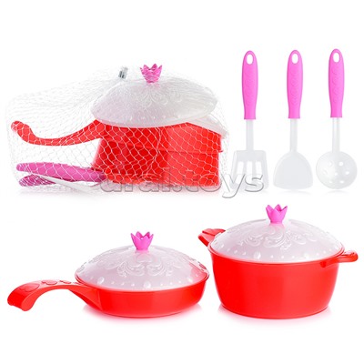 Набор посуды Кухонный сервис Волшебная Хозяюшка (7 предметов) в сетке