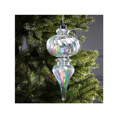 Ёлочная игрушка светодиодная «Сияние», 27×11 см, 12 LED, от батареек ААх2, свечение тёплое белое