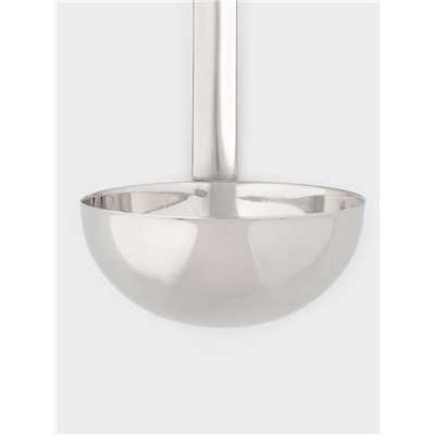 Половник цельнотянутый, 180 мл, 35×9 см, толщина стали 1.5 мм, нержавеющая сталь, серебристый