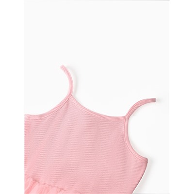 Платье нарядное для девочки MINAKU: PartyDress, с пышной юбкой, рост 104-110 см, розовое