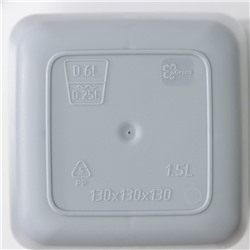 Кашпо для цветов с автополивом Munchen, 1.5 л (850 мл), 13×13 см, h=16.8 см, серое