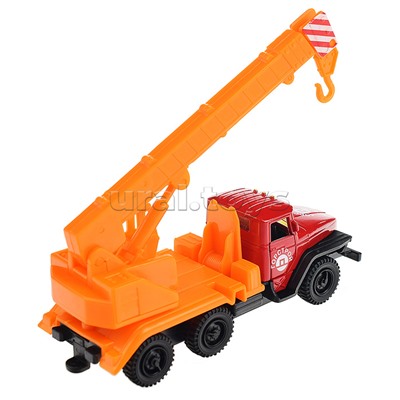 Машина Урал Кран, 12 см, металл, (двери, подвиж. детали) инерц.
