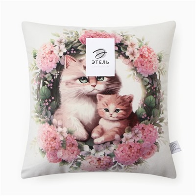 Подушка декоративная «Этель. Мамино тепло», 40×40 см, велюр