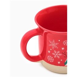 Кружка новогодняя керамическая «Зимний снеговик», 400 мл, ручная работа