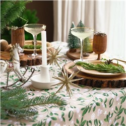 Скатерть новогодняя Доляна Frosty berries 149×250 ±3 см, 100% хлопок, рогожка 164 г/м²