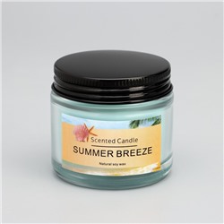Ароматическая свеча в банке «Scented Candle, Summer Breeze», свежесть, 5×5 см, 140 г