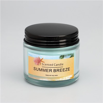 Ароматическая свеча в банке «Scented Candle, Summer Breeze», свежесть, 5×5 см, 140 г