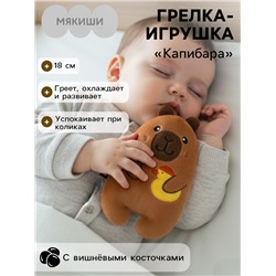 Мягкая игрушка - грелка «Капибара с уточкой», с вишнёвыми косточками, 18 см