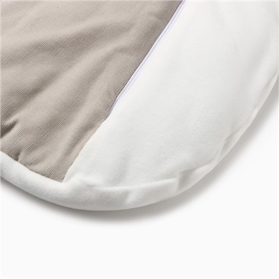 Конверт утепленный для новорожденных, цвет молоко/серый, рост 62 см