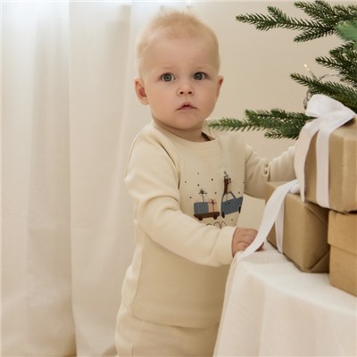 Костюм детский (штанишки, кофточка) «Крошка Я. Новогодние игрушки», рост 68-74 см