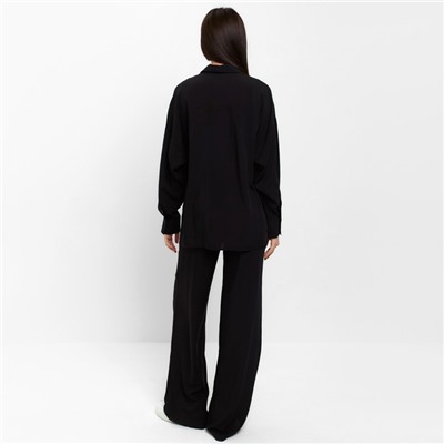 Костюм женский (рубашка, брюки) MIST, размер 42, чёрный